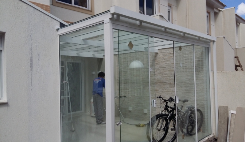 Cobertura de Vidro para Varanda Preços GLORINHA - Cobertura Vidro