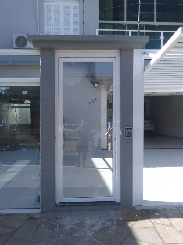 Portas de Alumínio Externa Viamão - Porta de Alumínio Branco