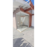 porta para sala de vidro temperado CAVALHADA
